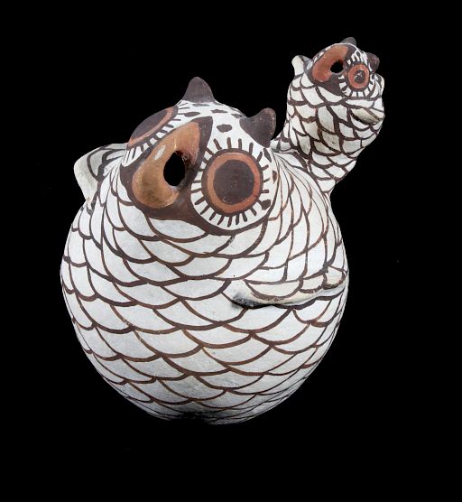 Appraisal: Zuni Polychrome Pottery Owl Figure Effigy c - The lot