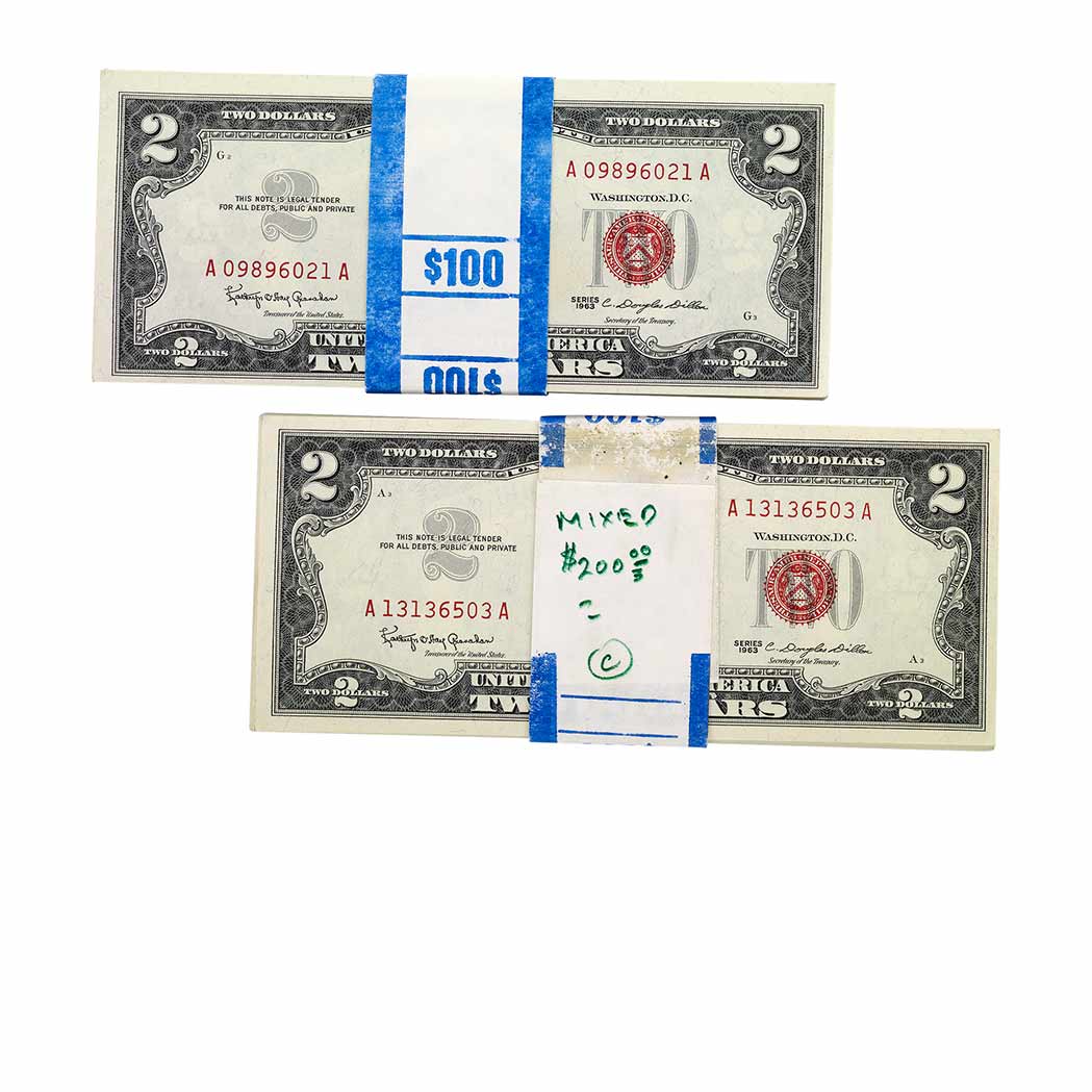 Appraisal: Legal Tender Notes Fr Two Uncirculated to Choice Uncirculated packs