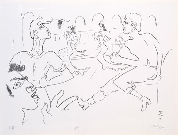 Appraisal: JEAN COCTEAU FRENCH - tudes de Danseurs Barcelona lithograph JEAN