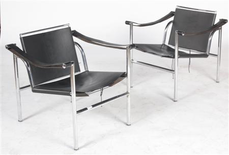 Appraisal: LE CORBUSIER CHARLOTTE PERRIAND AND PIERRE JEANNERET PAIR OF BASCULANT