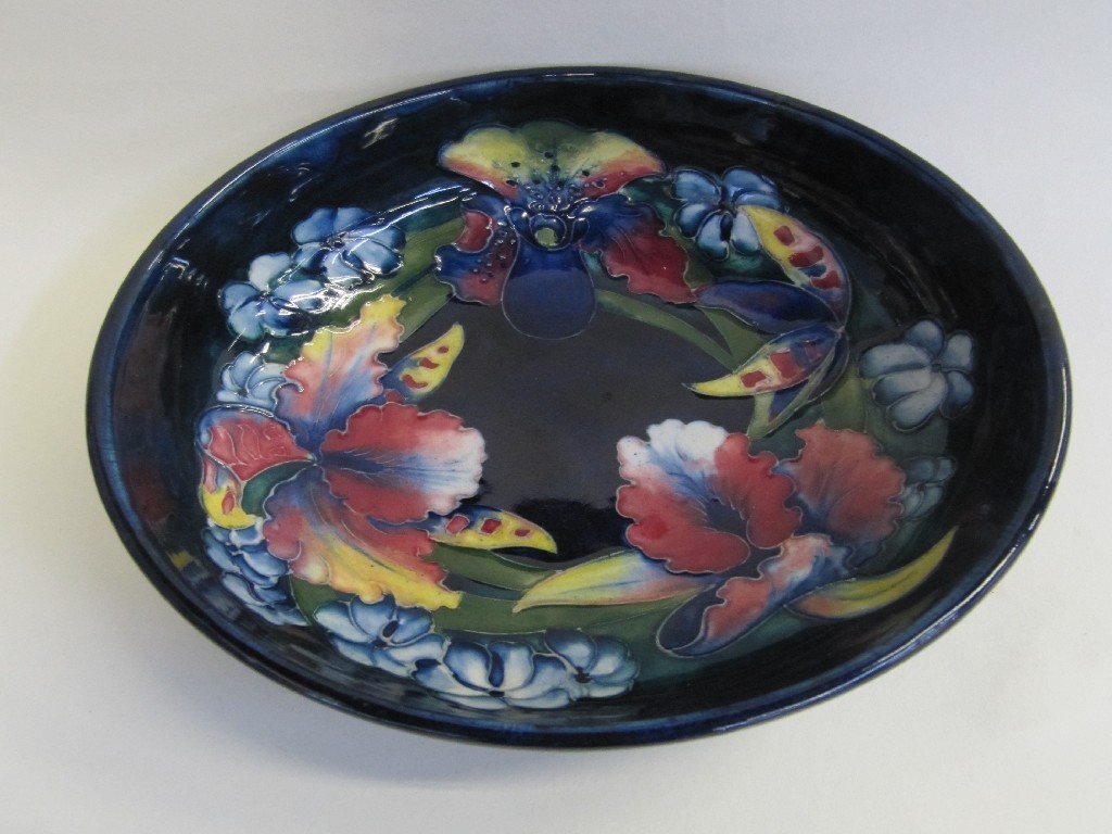 Appraisal: Moorcroft frilled orchid bowl