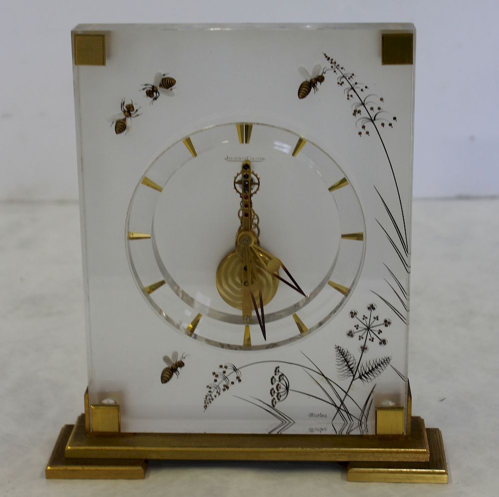 Appraisal: Vintage Jaeger-Le Coultre Marina Clock With Bees Lovely Jaeger-Le Coultre