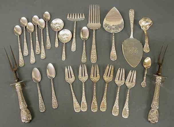 Appraisal: Misc group of sterling silver flatware various makers and patterns