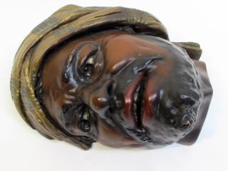 Appraisal: th C Head th C Head Polychrome painted head art