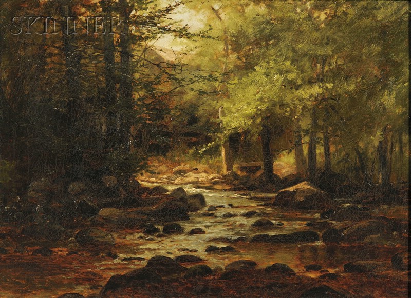 Appraisal: William Samuel Horton American - Landscape with Stream Signed Wm