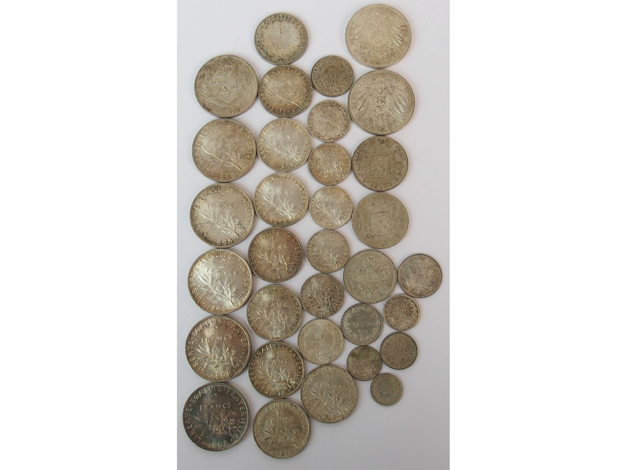 Appraisal: Mixed lot of European th Century coinage mostly uncirculated conditionFrance