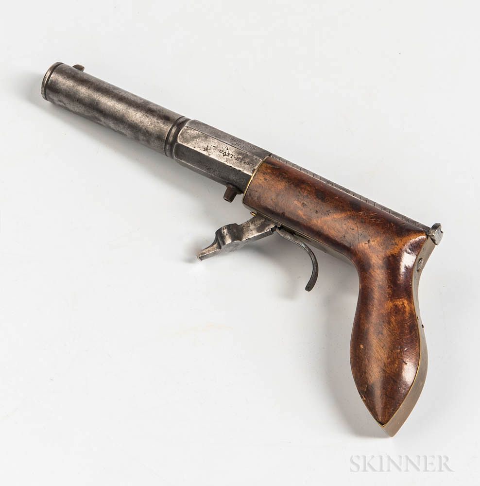 Appraisal: Gibbs Tiffany Company Underhammer Pistol Gibbs Tiffany Company Underhammer Pistol