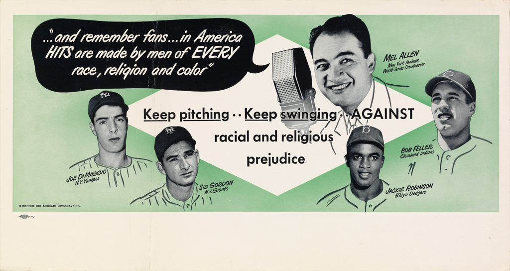 Appraisal: DESIGNER UNKNOWN KEEP PITCHING KEEP SWINGING AGAINST RACIAL AND RELIGIOUS