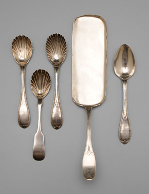 Appraisal: Southern Coin Silver Flatware Charleston th century all with marks