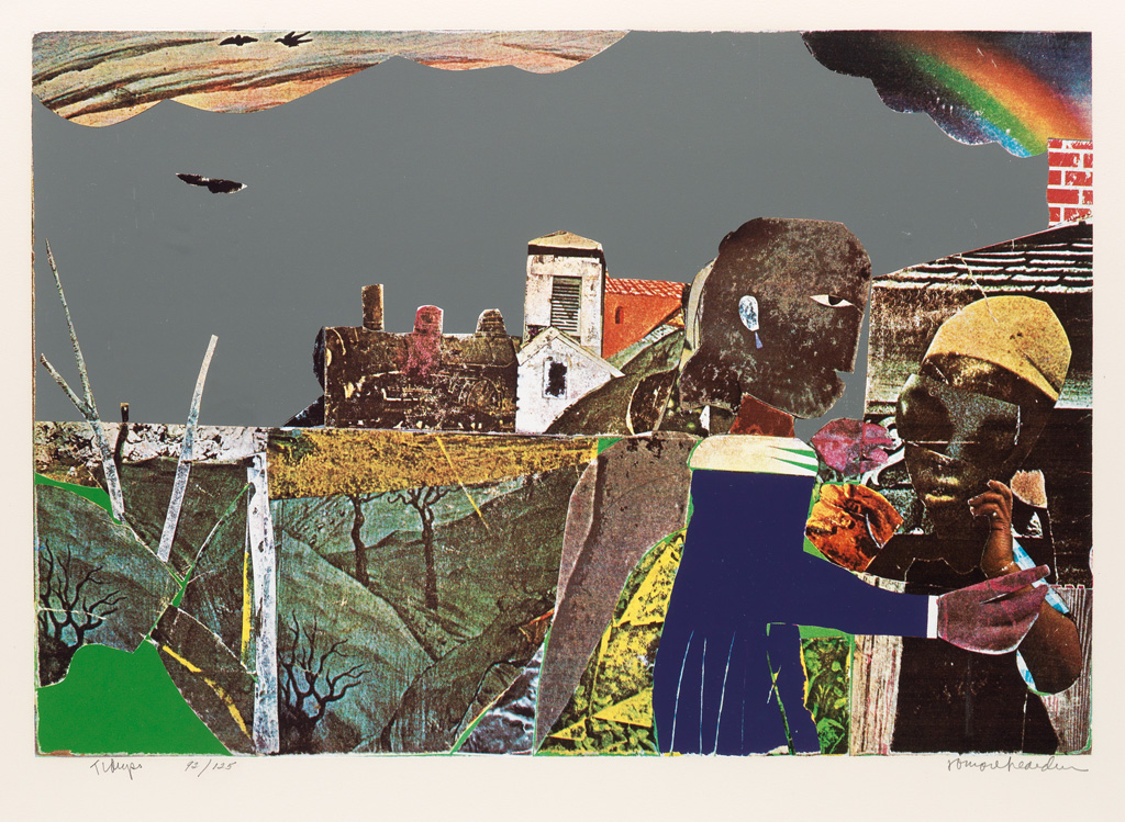 Appraisal: ROMARE BEARDEN - Tidings Color screenprint on cream wove paper