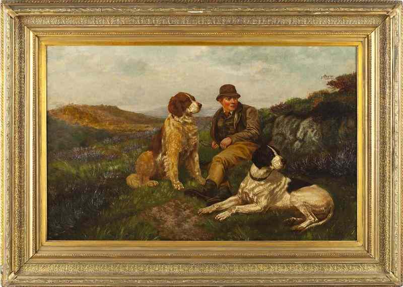 Appraisal: A W Watson Br th c The Hunting Partyoil on