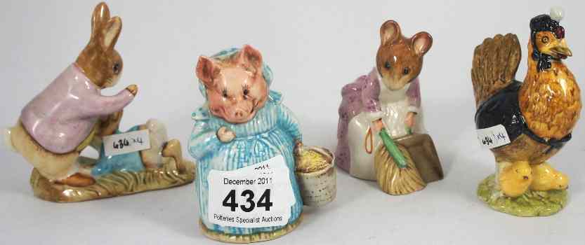 Appraisal: Beswick Beatrix Potter Figures Aunt Pettitoes Sally Henny Penny Hunca