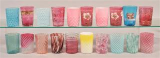 Appraisal: Various Victorian Art Glass Pattern Glass Tumblers Various Victorian Art