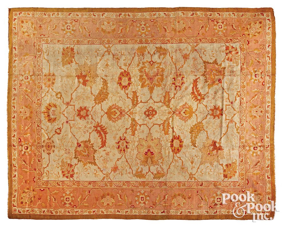 Appraisal: Oushak carpet ca Oushak carpet ca ' x ' Provenance