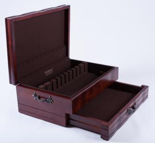 Appraisal: Mahogany Reed Barton Silverware Chest Mahogany Reed Barton handcrafted silverware