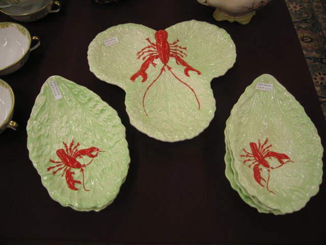 Appraisal: pc Carltonware Porcelain Lobster Service six leaf shape dishes and