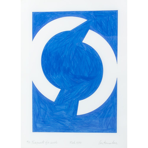 Appraisal: Stephen Antonakos American b Fragments of a Circle colored pencil