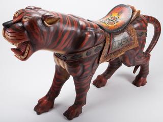 Appraisal: Large Carousel Roaring Lion Figure Large Carousel Roaring Lion Figure