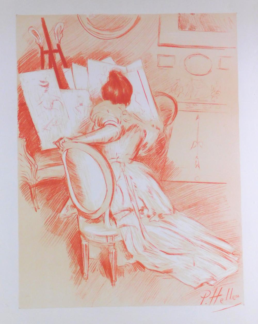 Appraisal: PAUL C SAR HELLEU FRENCH - C COLOR LITHOGRAPH POSTER