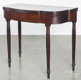 Appraisal: Pennsylvania Sheraton mahogany card table ca '' h '' w