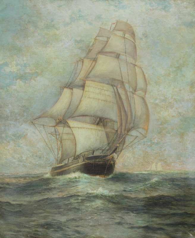 Appraisal: GAY George Howell American - Maritime Scene featuring Clipper Ship