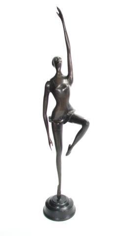 Appraisal: Bronze Sculpture Depicting Ballerina '' tall including metal base unsigned