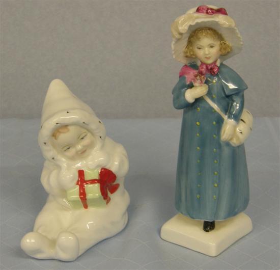 Appraisal: Two Royal Doulton figures Carrie HN high Baby's first Christmas