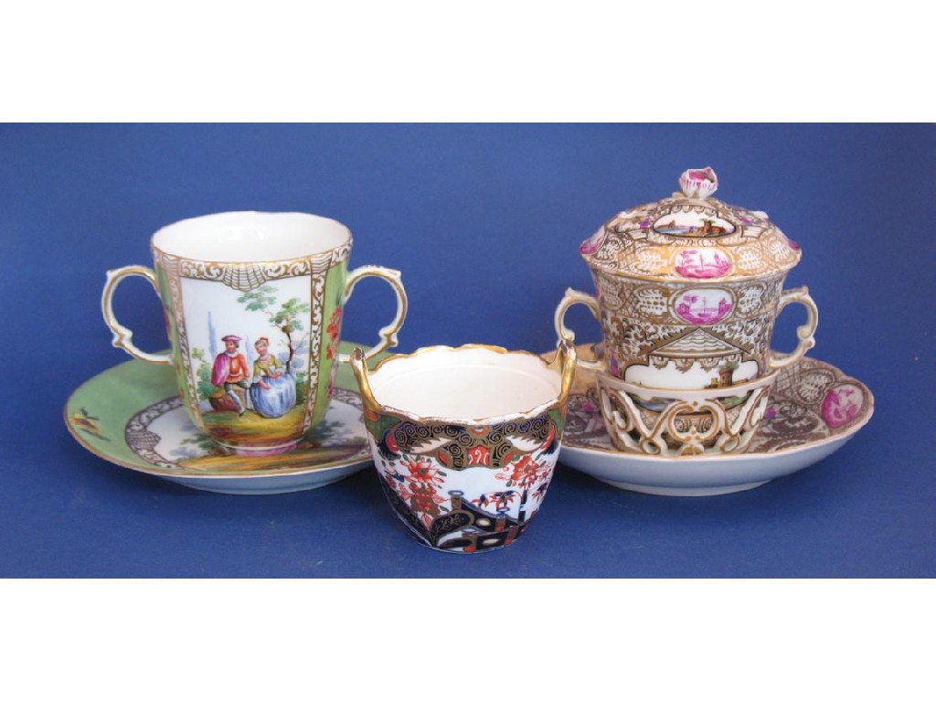 Appraisal: A BERLIN TREMBLEUSE CHOCOLATE CUP AND COVER decorated in the