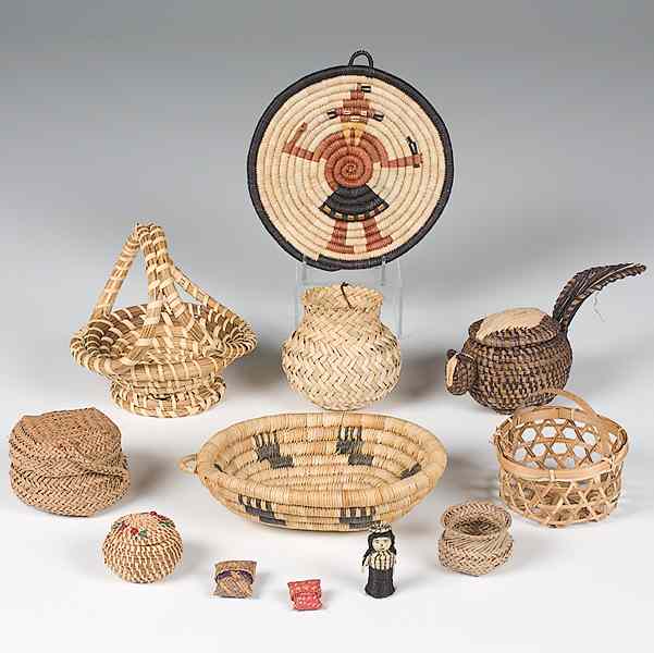 Appraisal: Collection of Assorted Miniature Native American Baskets lot of sizes