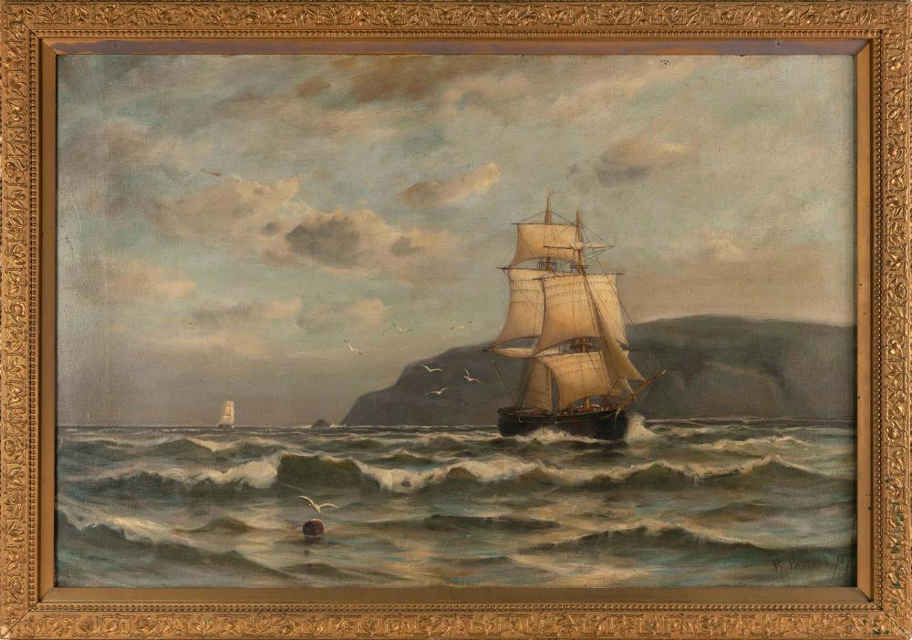 Appraisal: ROBERT PEARSON AMERICA TH CENTURY BRIG AT SEA OIL ON