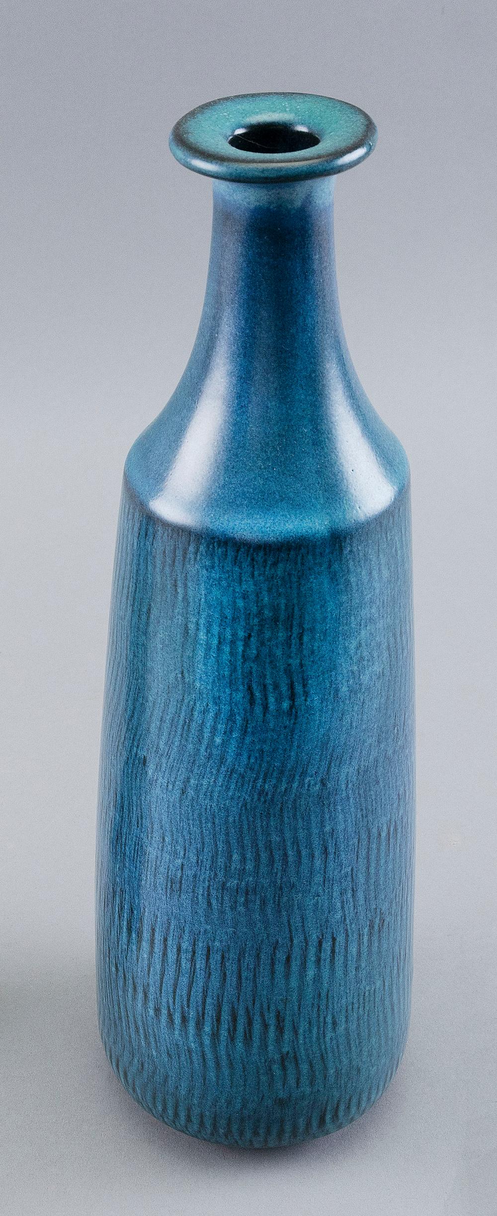 Appraisal: GUNNAR NYLUND GLAZED CERAMIC BOTTLE VASE DENMARK TH CENTURY HEIGHT