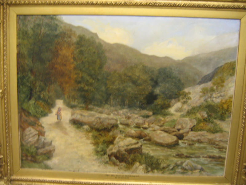 Appraisal: WILLIAM WIDGERY BRITISH - THE DART AT SPITCHWICK oil on