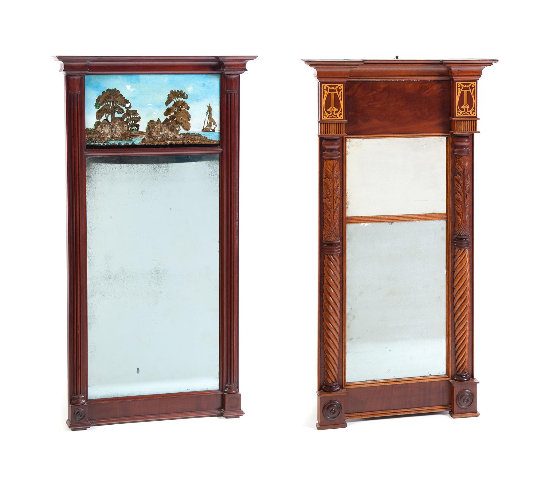 Appraisal: TWO FEDERAL ARCHITECTURAL MIRRORS American first quarter- th century Beautifully