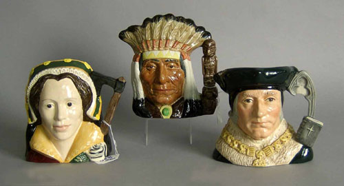 Appraisal: Three Royal Doulton toby mugs to include Catherine Howard Sir