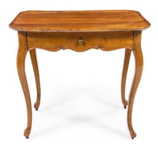 Appraisal: A Louis XV Style Fruitwood Side Table Height x width