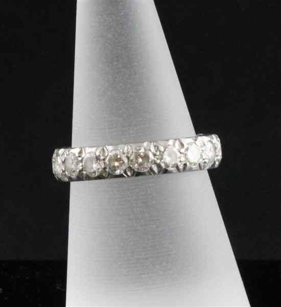 Appraisal: An ct white gold and diamond eternity ring set with