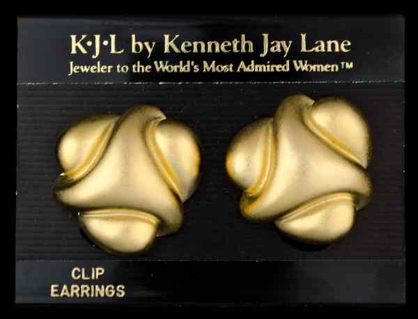 Appraisal: Kenneth Jay Lane Ear clips A pair of Kenneth Jay