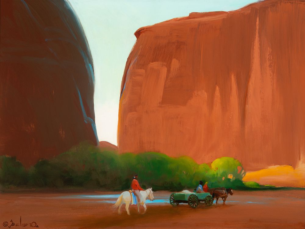 Appraisal: Gerard Curtis Delano - Travelers in the Canyon Gerard Curtis