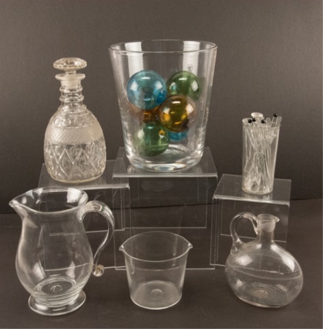 Appraisal: Large Lot of Glass to include a Blown Glass Pitch