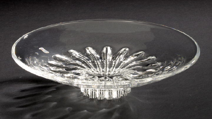 Appraisal: Steuben Glass Low-Footed Bowl with Scalloped Foot signed on the