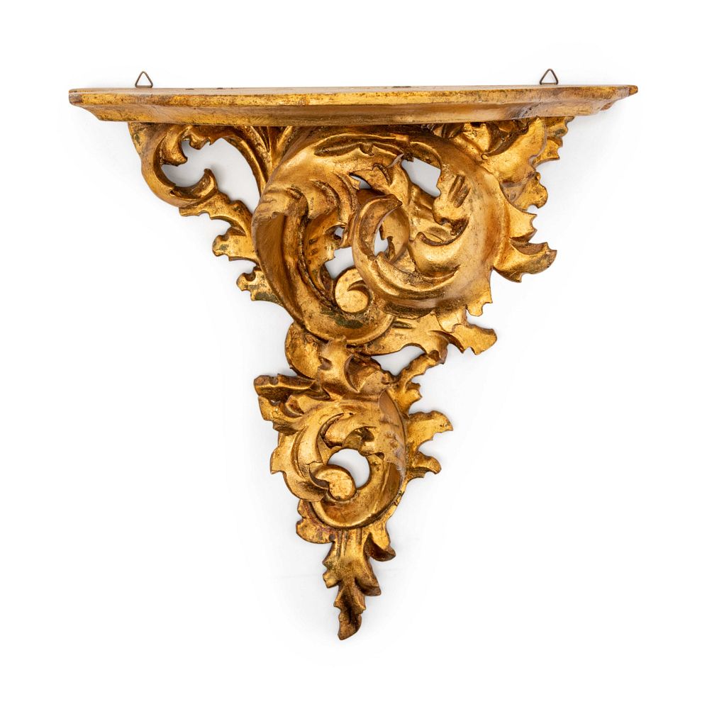 Appraisal: An Italian Giltwood Bracket An Italian Giltwood Bracket Early th