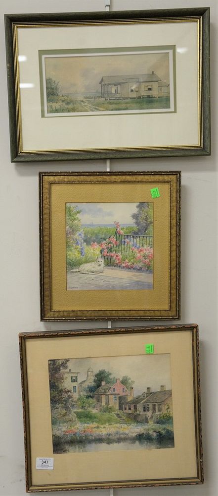 Appraisal: Four Charles Russell Loomis American - watercolor on paper depicting