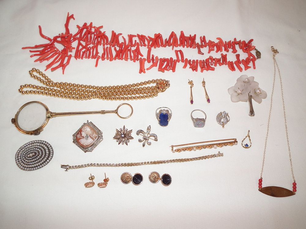 Appraisal: ASSORTED GOLD GF JEWELRY Lot of assorted gold and gold-filled