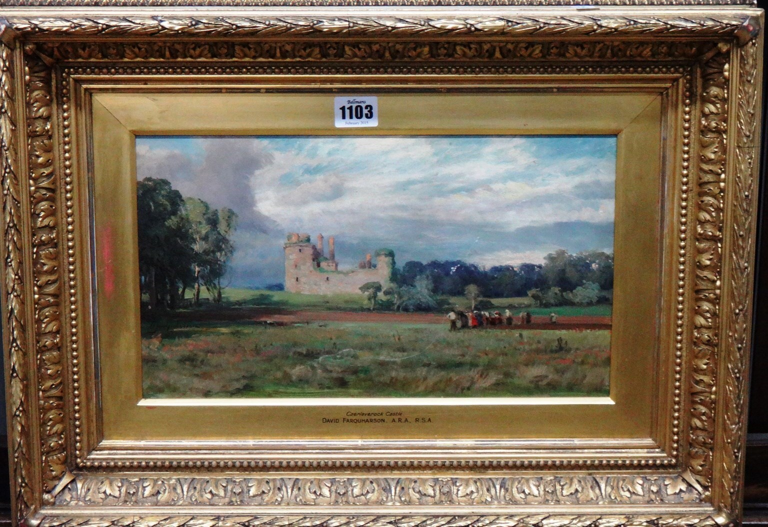 Appraisal: David Farquharson - Caerlaverock Castle oil on board cm x