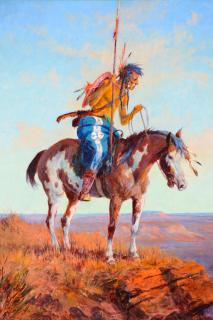 Appraisal: Olaf C Seltzer - Indian Rideroil on board inchessigned lower