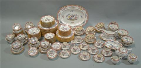 Appraisal: SPODE COPELAND'S BROMPTON PINK DINNER SERVICE Comprising dinner plates luncheon