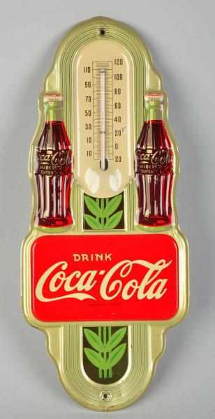 Appraisal: Tin Coca-Cola Thermometer Good strong color with small areas of