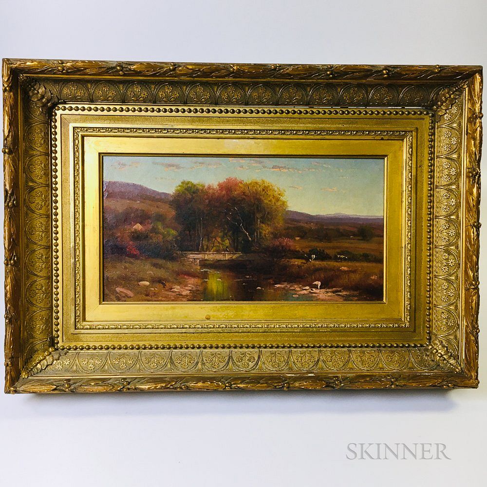 Appraisal: American School th Century New England Autumn Landscape American School