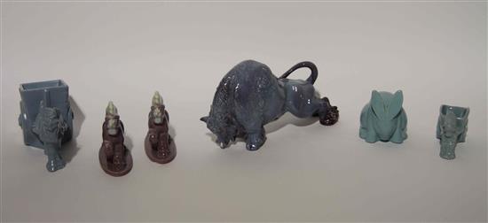 Appraisal: Sale Lot A Group of Six Haeger Pottery Animal Figures