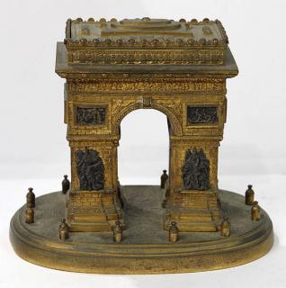 Appraisal: Grand Tour style gilt metal model of the Arc de